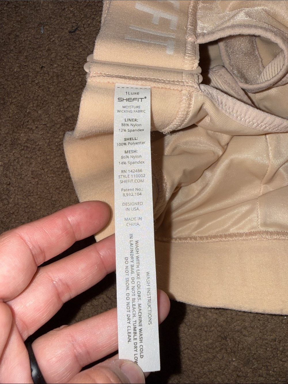 SHEFIT Blush Front-Zip High Support Sports Bra 1 Luxe - Picture 6 of 6